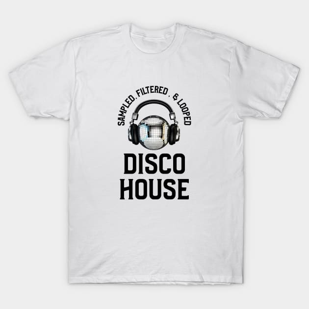 DISCO HOUSE  - Ball (black) T-Shirt by DISCOTHREADZ 